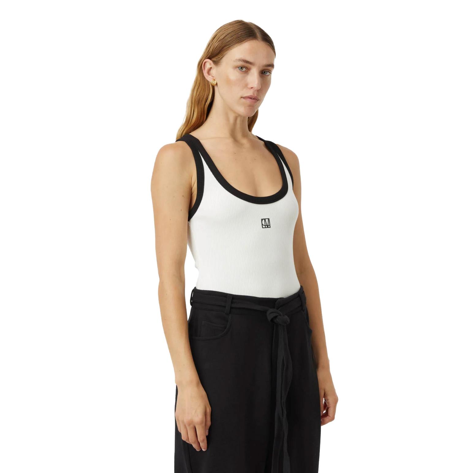 Camilla and Marc Nora Contrast Bind Scoop Neck Tank